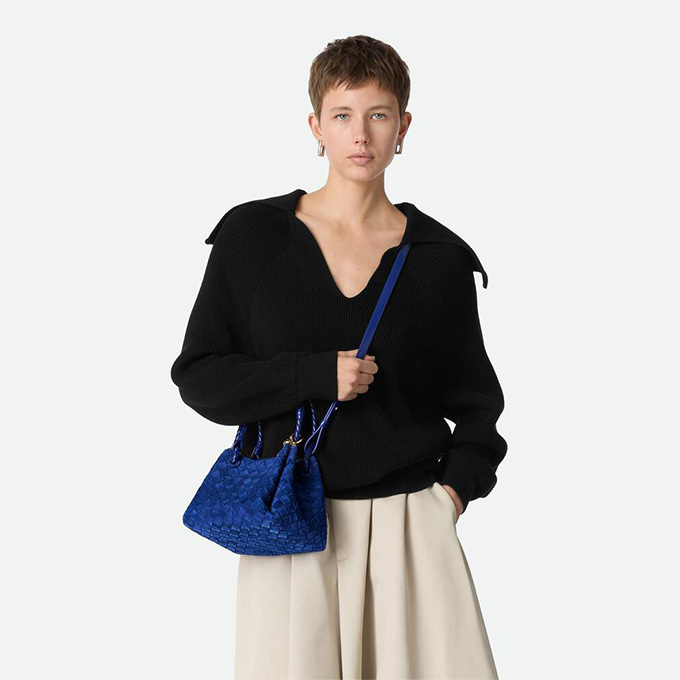 bottega veneta intreccio suede shoulder bag #796569